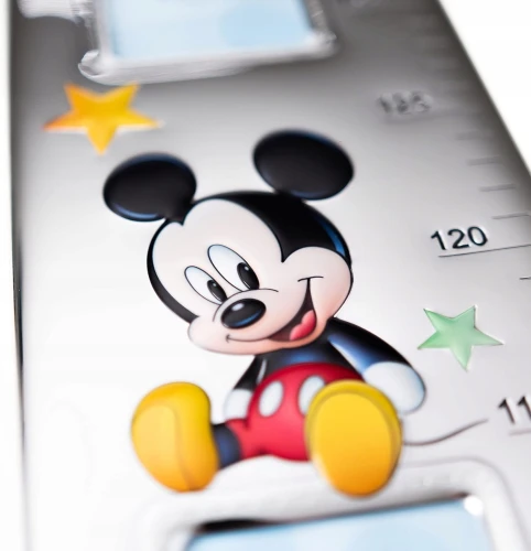 VALENTI Disney Myszka Mickey miarka wzrostu ze srebra i drewna 140 cm "O