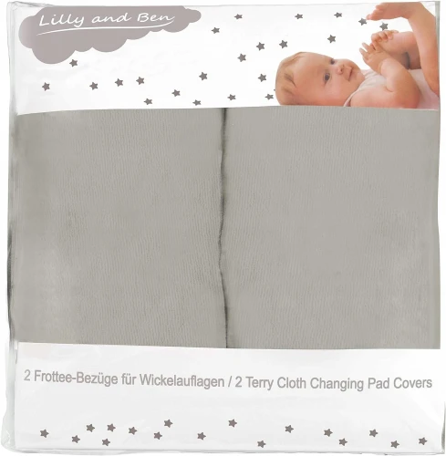 LILLY AND BEN 2x pokrowiec frotte na przewijak 75-95x65-85 L "N