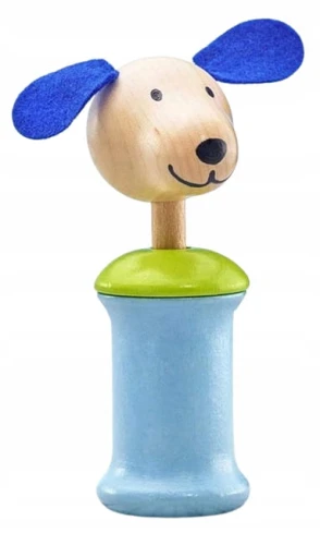 SELECTA Ringo drewniany chwytak z piszczałką PIES 12,5 cm "O
