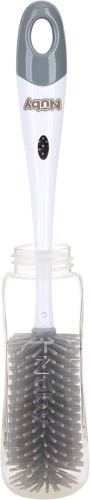 NUBY 2w1 szczotka do czyszczenia smoczków i butelek 30 cm + podstawka "O