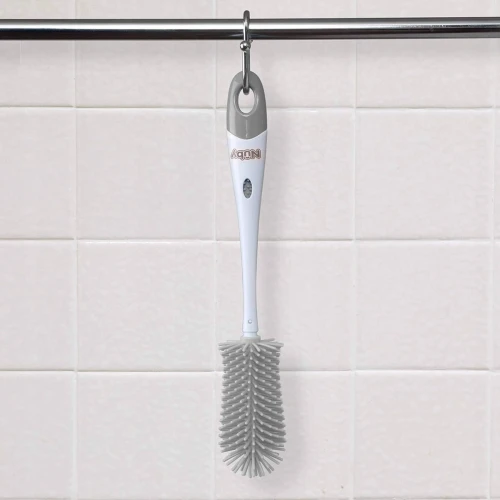 NUBY 2w1 szczotka do czyszczenia smoczków i butelek 30 cm + podstawka "O