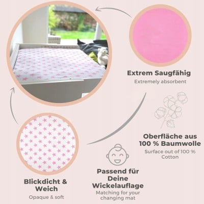 LILLY&amp;BEN pokrowiec na przewijak frotte 50x70 x2 "N