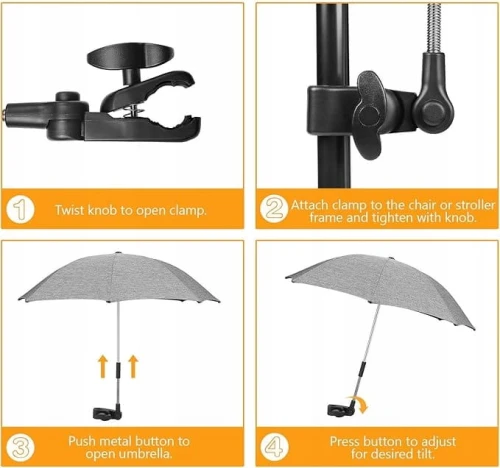 WINLOAD parasol ochronny do wózka średnica 73 cm promienie UV wodoodporny "O
