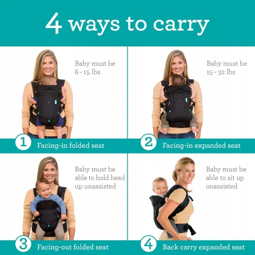 INFANTINO FLIP 4w1 nosidełko ergonomiczne 3,5 - 14,5 kg "O