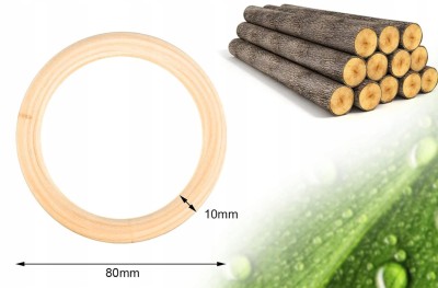 ROSEWINEC drewniany gryzak DIY bransoletka pierścień do zabawy 1 sztuka "N