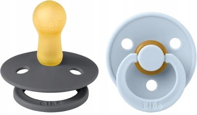 BIBS COLOUR smoczki uspokajające 2pack kauczuk 6msc+ "O