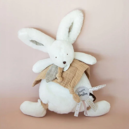 DOUDOU et Compagnie komforter przytulanka KRÓLIK z pomponem 25 cm "O