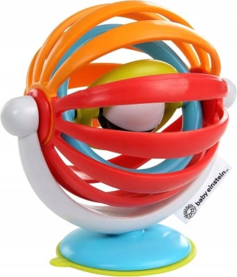 BABY EINSTEIN Sticky Spinner zabawka z grzechotką i przyssawką 3 m+ "O