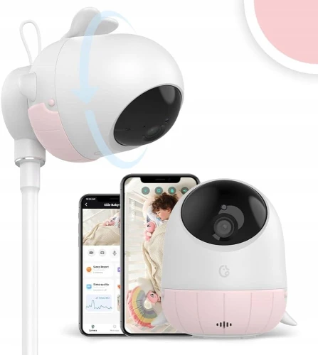 SIMSHINE Baby Pro kamera 2K FHD 360° niania elektroniczna iOS Android + uchwyt "O