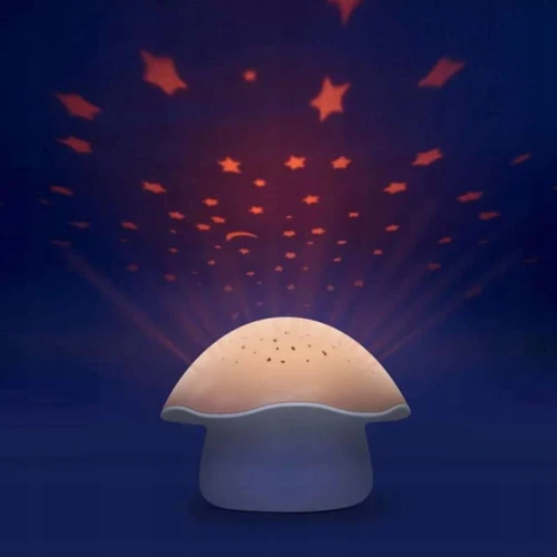 PABOBO Mushroom projektor gwiazd z melodiami i czujnikiem płaczu GRZYBEK "O