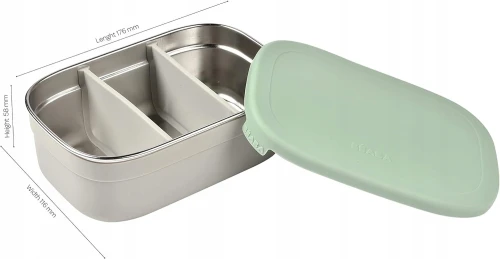 BEABA śniadaniówka lunchbox STAL nierdzewna 760ml z przegrodami "N