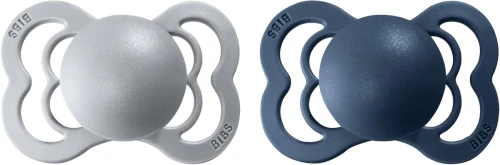 BIBS SUPREME smoczki uspokajające kauczuk 0-6msc SYMETRYCZNE