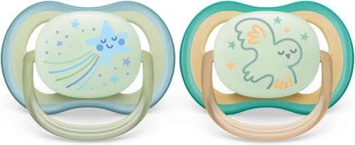 PHILIPS AVENT Ultra Air Night smoczki x 2 0-6msc ŚWIECĄ W CIEMNOŚCI
