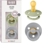 BIBS COLOUR smoczki uspokajające 2pack kauczuk 6msc+ "N