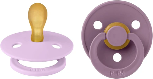 BIBS COLOUR smoczki uspokajające 2pack kauczuk 0-6msc SYMETRYCZNE