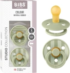 BIBS COLOUR STUDIO smoczki uspokajające 2pack kauczuk 0-6msc "N