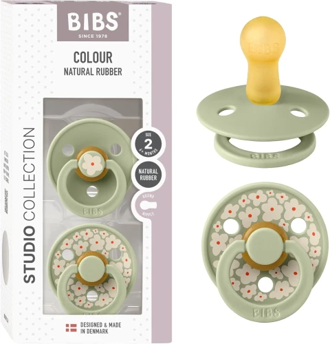 BIBS COLOUR STUDIO smoczki uspokajające 2pack kauczuk 6-18msc