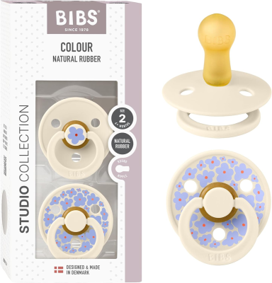 BIBS COLOUR STUDIO smoczki uspokajające 2pack kauczuk 6-18msc