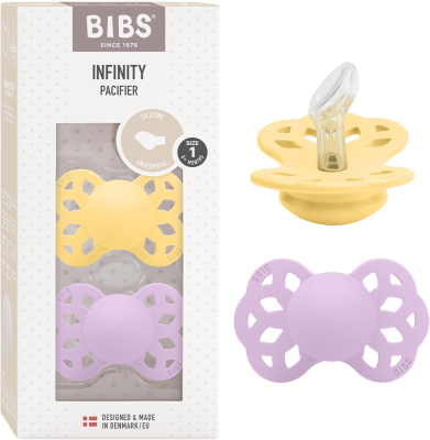 BIBS INFINITY smoczki uspokajające anatomiczne 2pack 0-6msc SILIKON