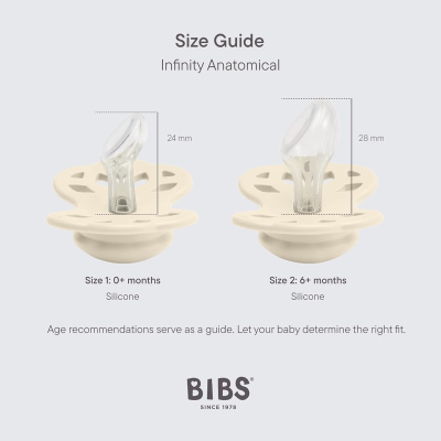 BIBS INFINITY smoczki uspokajające anatomiczne 2pack 0-6msc SILIKON