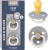 BIBS COLOUR GLOW smoczki uspokajające 2pack kauczuk 18 msc+ ŚWIECĄCE