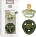 BIBS COLOUR smoczki uspokajające 2pack kauczuk 0-6msc SYMETRYCZNE "N