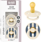 BIBS COLOUR STUDIO smoczki uspokajające 2pack kauczuk 6-18msc "N
