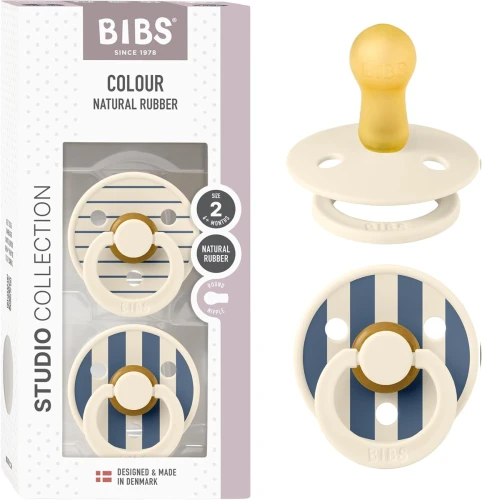 BIBS COLOUR STUDIO smoczki uspokajające 2pack kauczuk 6-18msc