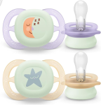 PHILIPS AVENT Ultra Start smoczki x 2 0-2msc NIGHTTIME świeci w ciemności