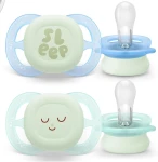PHILIPS AVENT Ultra Start smoczki x 2 0-2msc NIGHTTIME świeci w ciemności "N