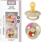 BIBS COLOUR STUDIO smoczki uspokajające 2pack kauczuk 6-18msc "N