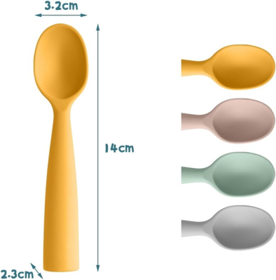 VICLOON zestaw łyżeczek silikonowych 6msc+ x4