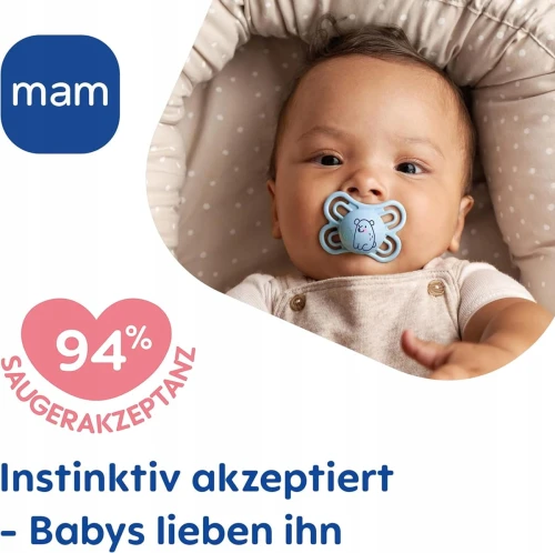 MAM Perfect smoczek uspokajający x2 0-6msc + box