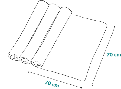 LIONELO bambusowy OTULACZ 70x70 x3