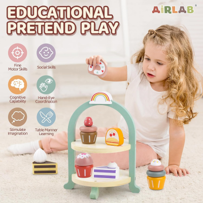 AIRLAB drewniany zestaw do robienia ciastek