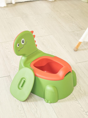 SUPER BEBE nocnik z wyjmowaną wkładką i pokrywą dinozaur