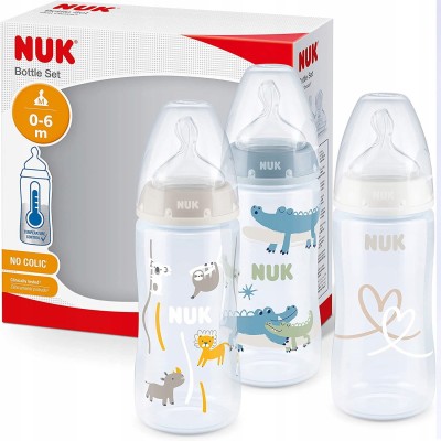 NUK No Colic zestaw butelek 3x 300 ml 0-6