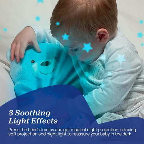 CHICCO First Dreams miś PROJEKTOR lampka dźwięki
