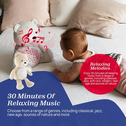 CHICCO First Dreams miś PROJEKTOR lampka dźwięki