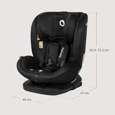 LIONELO BASTIAAN i-Size fotelik samochodowy obrotowy 360 0-36kg ISOFIX