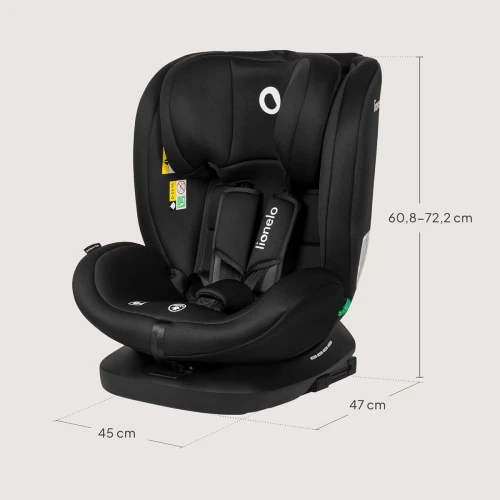 LIONELO BASTIAAN i-Size fotelik samochodowy obrotowy 360 0-36kg ISOFIX