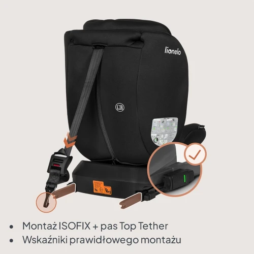 LIONELO BASTIAAN i-Size fotelik samochodowy obrotowy 360 0-36kg ISOFIX