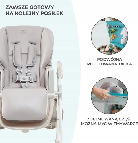 KINDERKRAFT YUMMY krzesełko do karmienia z blatem
