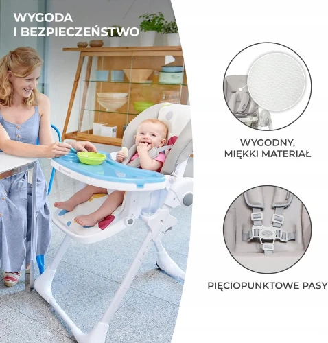 KINDERKRAFT YUMMY krzesełko do karmienia z blatem