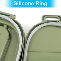 LUNCHBOX śniadaniówka z trzema przegródkami + sztućce 1550ml