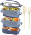 LUNCHBOX śniadaniówka z trzema przegródkami + sztućce 2200ml