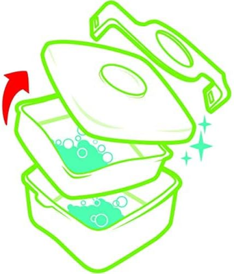 LUNCHBOX śniadaniówka z dwoma przegródkami 1,4l