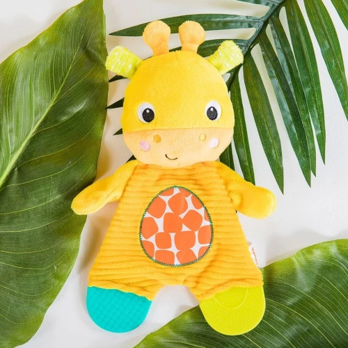BRIGHT STARTS Snuggle&amp;Teethe pluszowa żyrafa z gryzakami