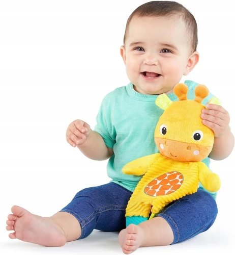 BRIGHT STARTS Snuggle&amp;Teethe pluszowa żyrafa z gryzakami