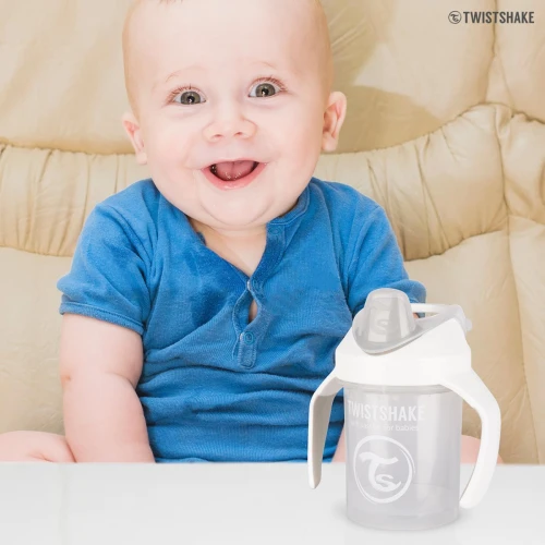 TWISTSHAKE Mini Cup kubek niekapek z ustnikiem i blenderem 230 ml 4 m+